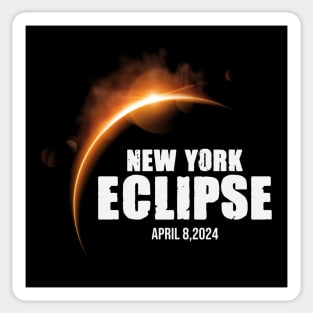 New York Eclipse April 8 2024 Sticker